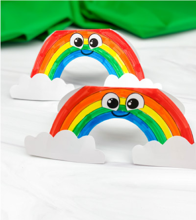 2 rainbow card crafts