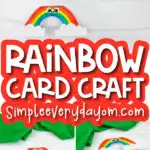 rainbow card craft image collage with the words rainbow card craft in the middle