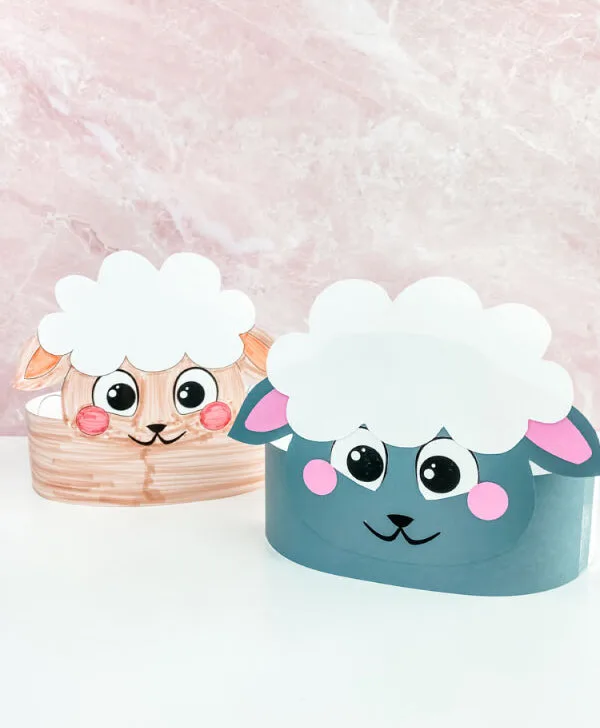 2 sheep headband crafts