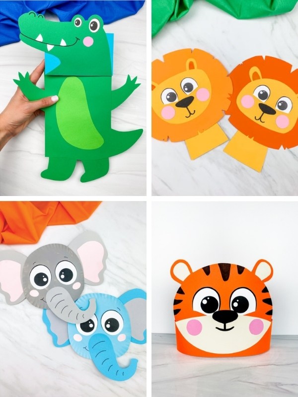 zoo crafts for kids image collage