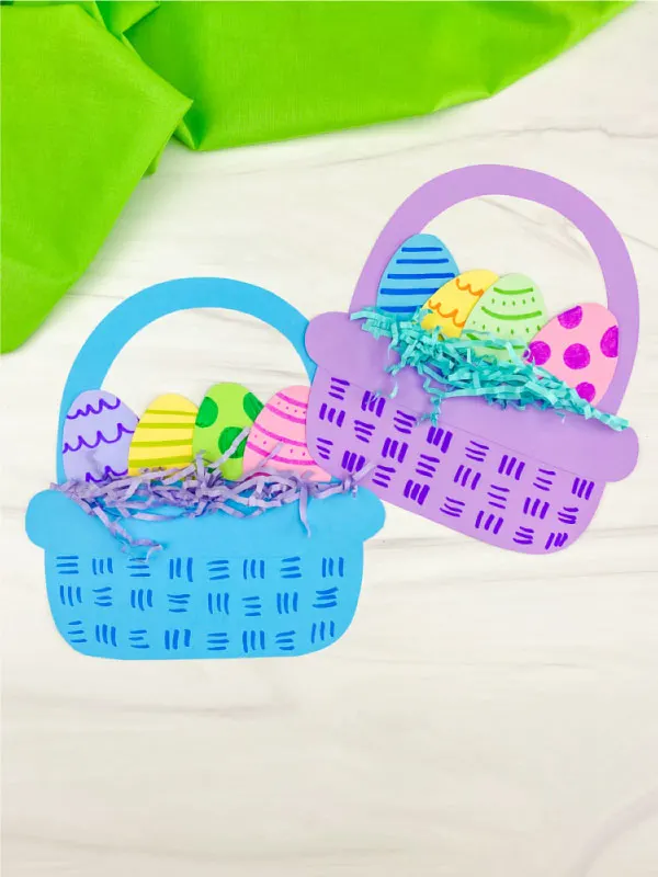 Two paper Easter basket crafts
