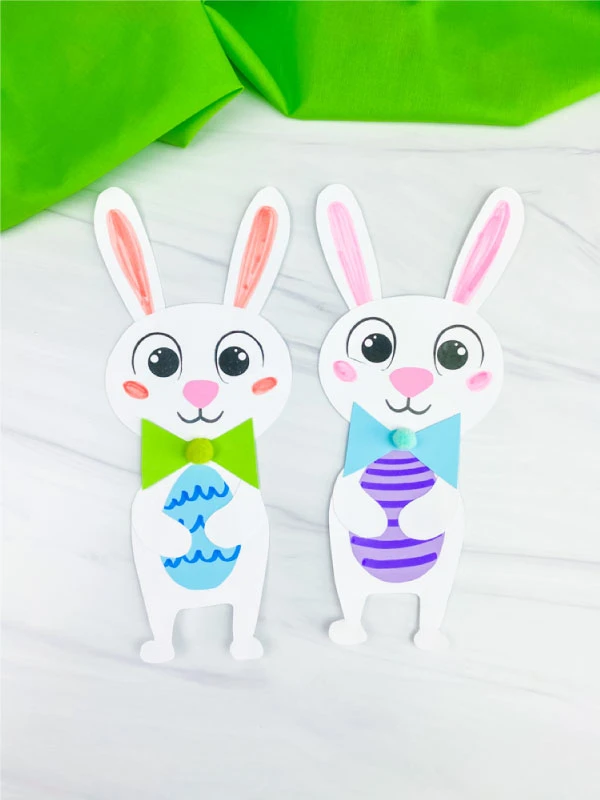two Easter bunny crafts