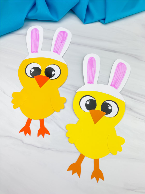 Two Easter chick crafts