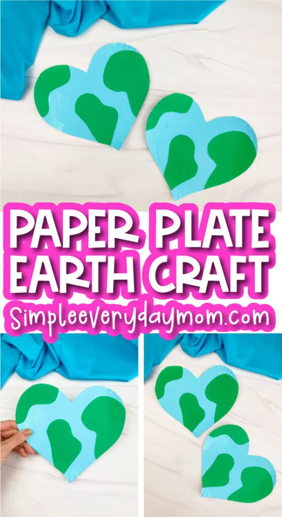 paper plate Earth craft image collage with the words paper plate Earth craft in the middle 