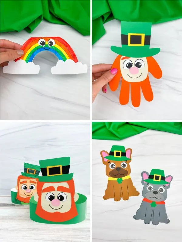 collage image of St. Patrick's Day Kid Craft Ideas