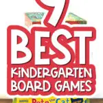 kids board game with the words 9 best kindergarten board games overlayed