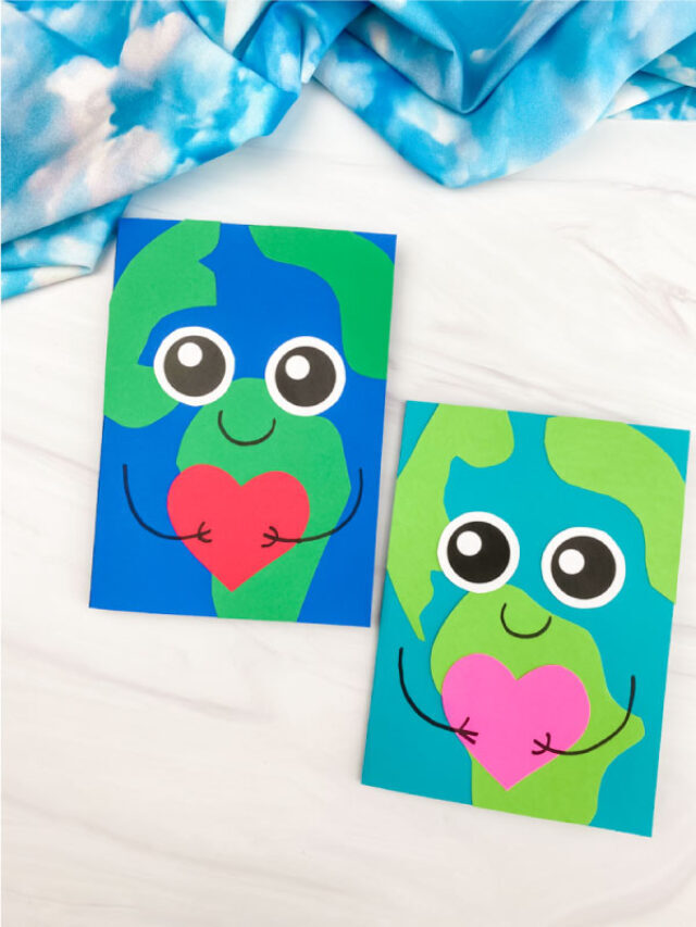 Earth Day Card Craft For Kids [Free Template] Story