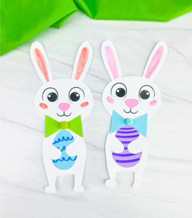 two Easter bunny crafts