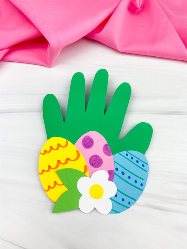 Handprint Easter Card Craft [Free Template] Story