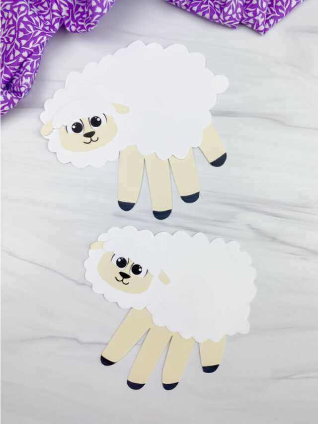 Handprint Sheep Craft For Kids [Free Template] Story
