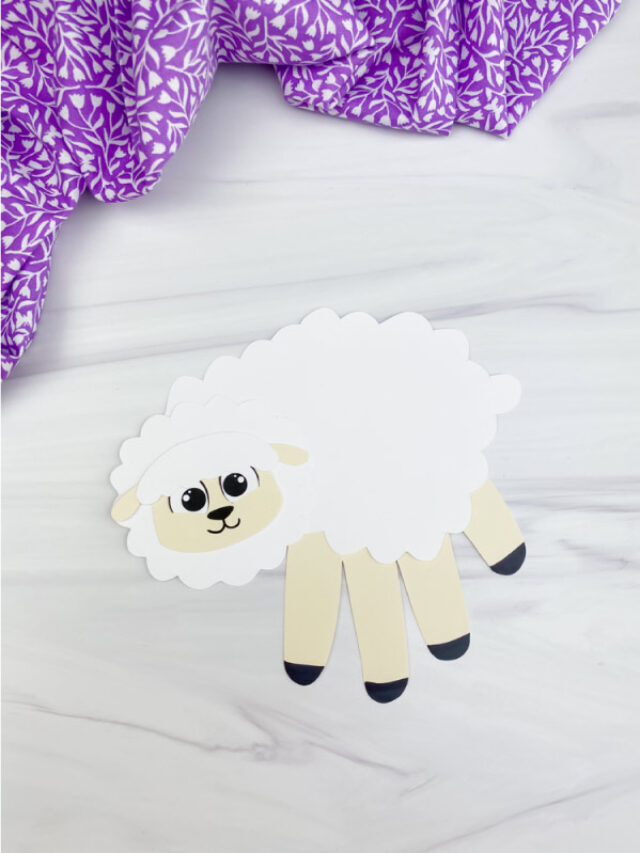 Handprint Sheep Craft For Kids [Free Template] Story