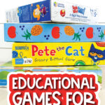 educational board games with the words educational games for kindergarten on it
