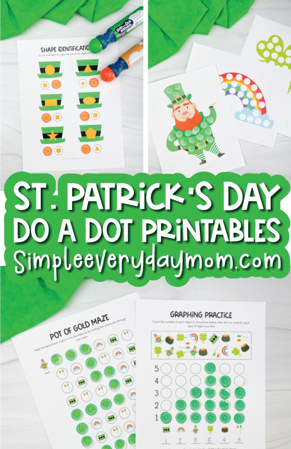 st patricks day do a dot printables image collage with the words st patricks day do a dot printables in the middle