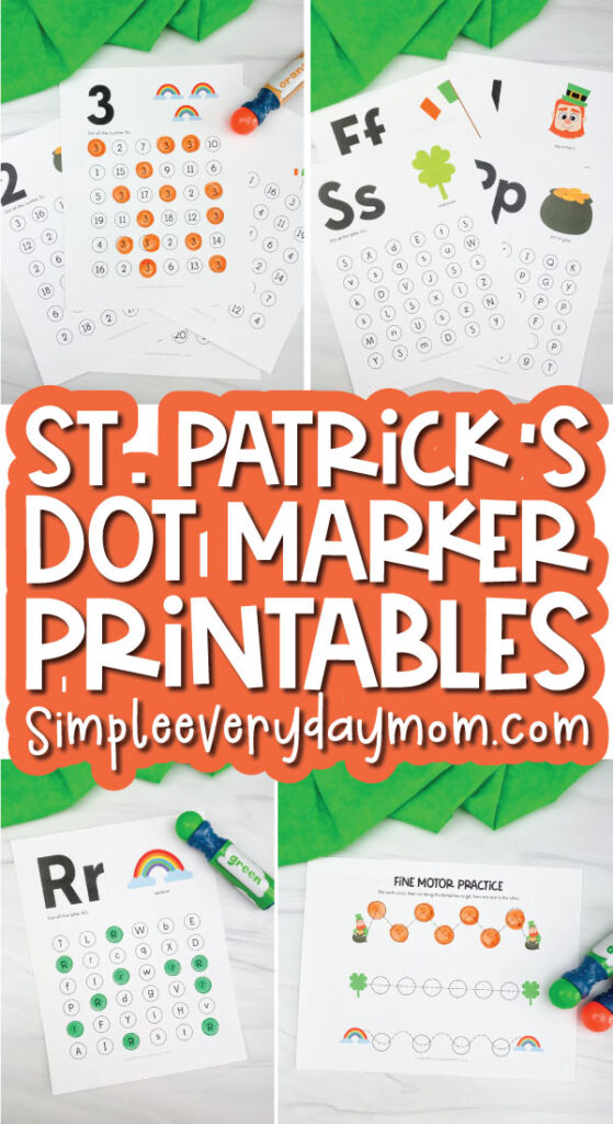 st patricks day do a dot printables image collage with the words st patricks dot marker printables in the middle 