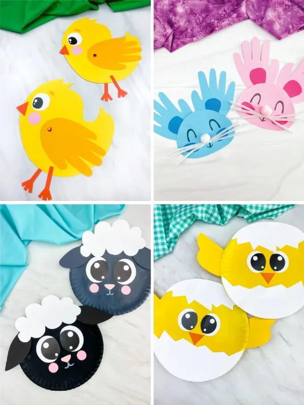 collage image of Easter Crafts For Children