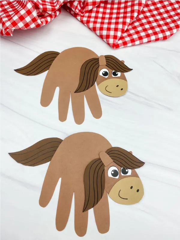 two handprint horse crafts