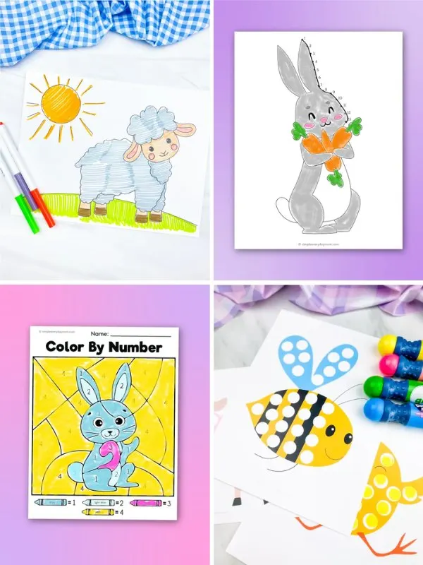 collage image of Kids' Easter Activities