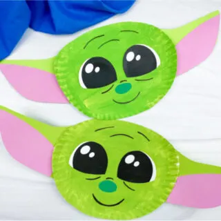 2 paper plate baby yoda crafts