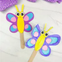 Butterfly Stick Puppet For Kids