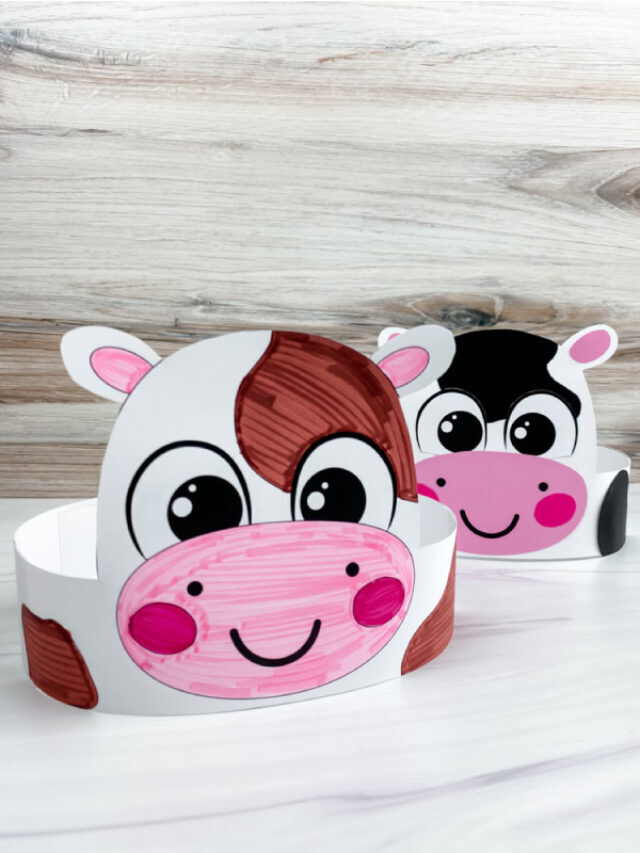 Cow Headband Craft For Kids [Free Template] Story
