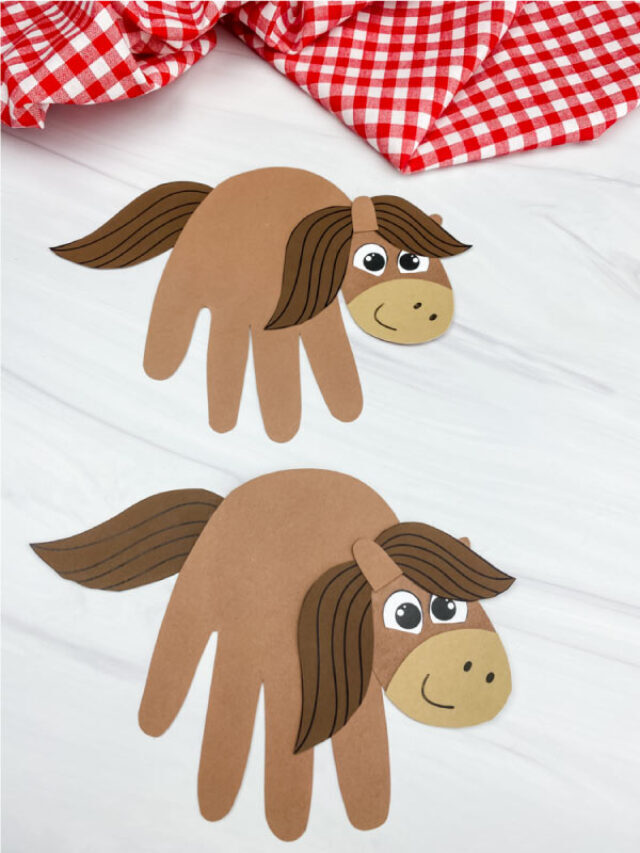 Horse Handprint Craft For Kids [Free Template] Story