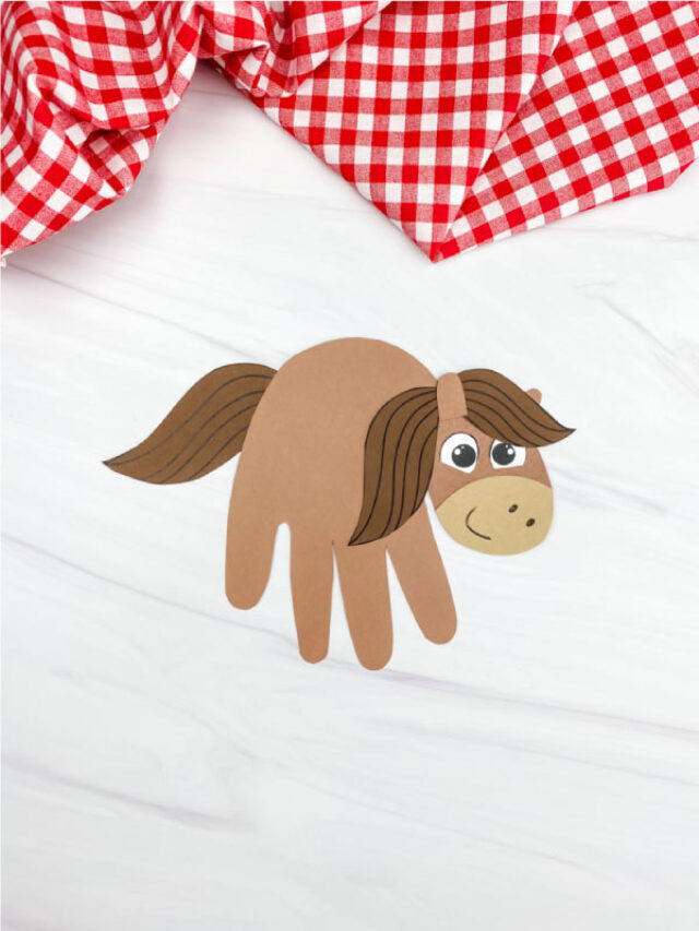 Horse Handprint Craft For Kids [Free Template] Story
