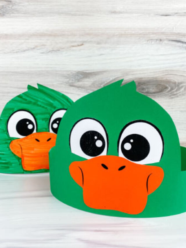 Duck Headband Craft For Kids [Free Template] Story