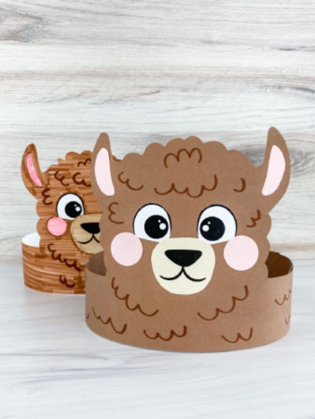 Llama Headband Craft For Kids [Free Template] Story