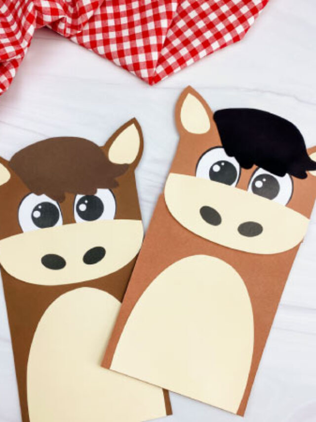 Paper Bag Horse Craft For Kids [Free Template] Story
