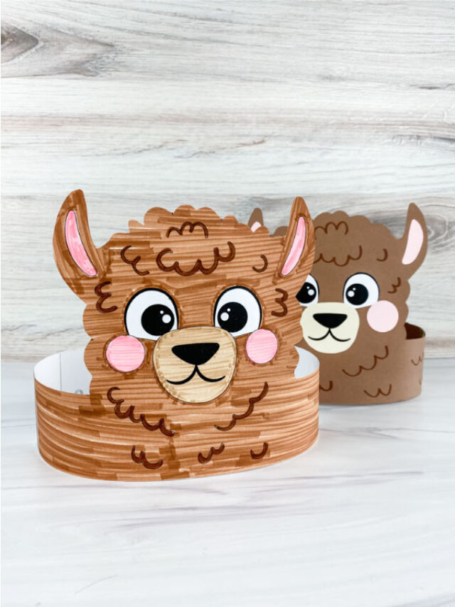 Llama Headband Craft For Kids [Free Template] Story