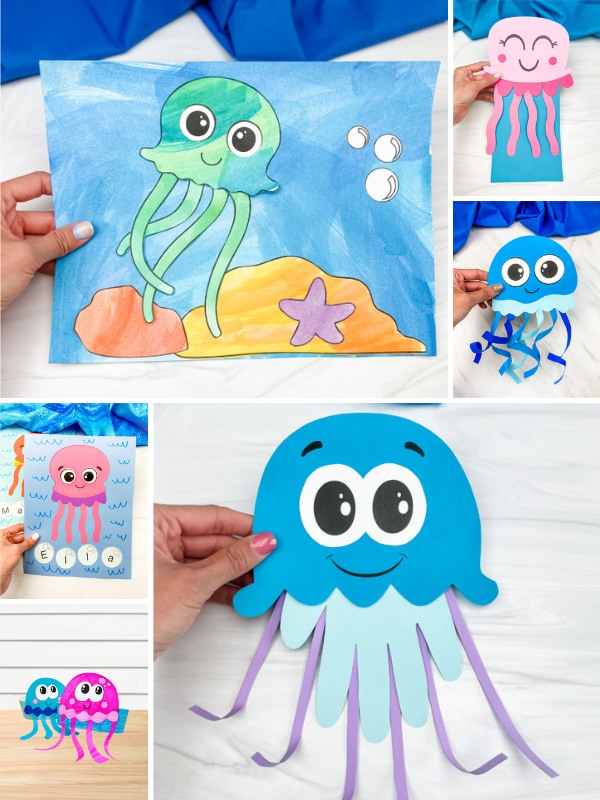 jellyfish crafts image collage