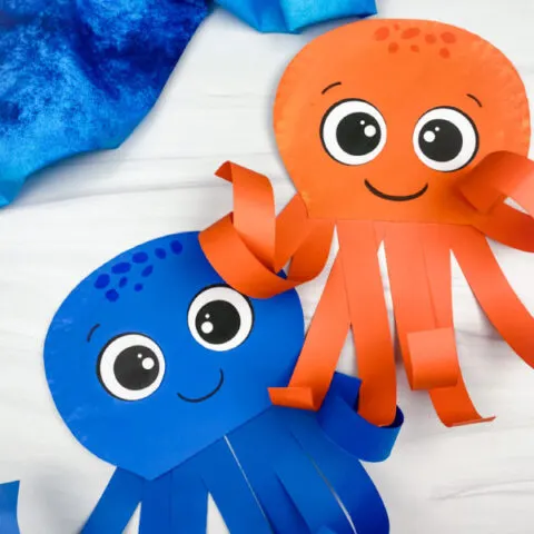 2 paper plate octopus crafts