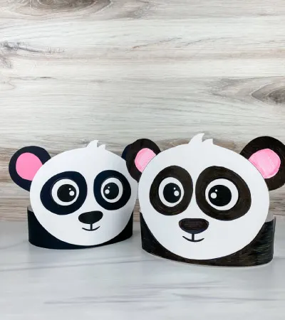 2 panda headband crafts