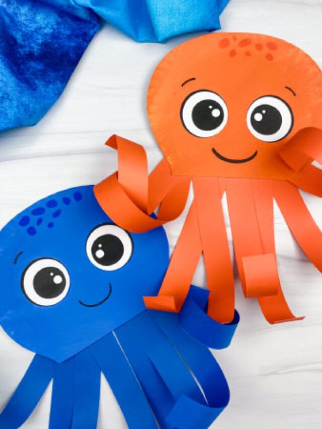 Paper Plate Octopus Craft For Kids [Free Template] Story