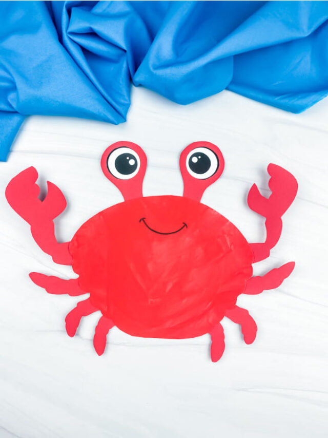 Paper Plate Crab Craft For Kids [Free Template] Story