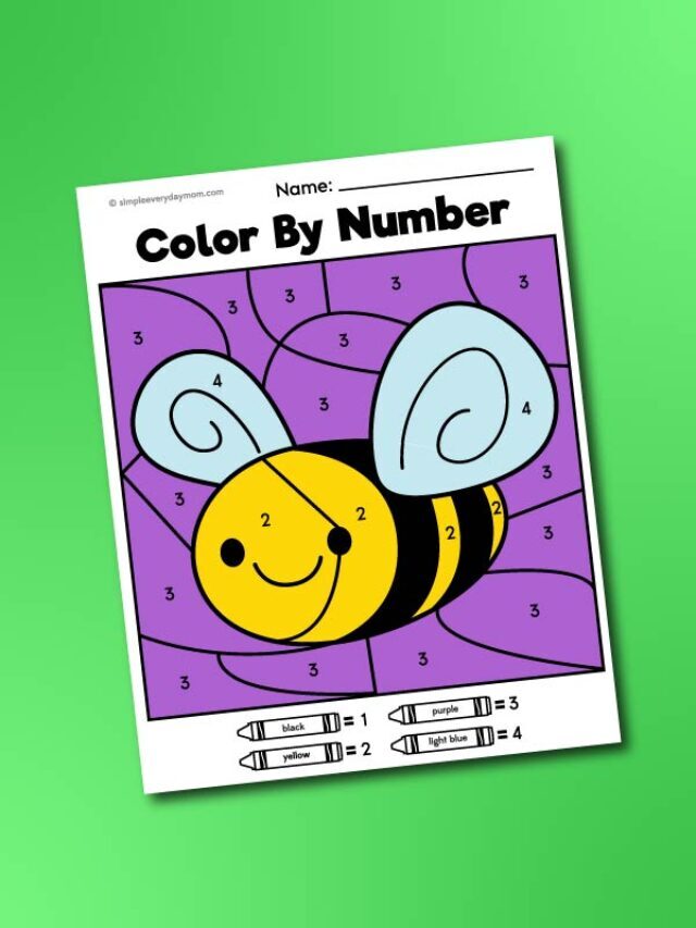 Spring Color By Number Printables For Kids Story