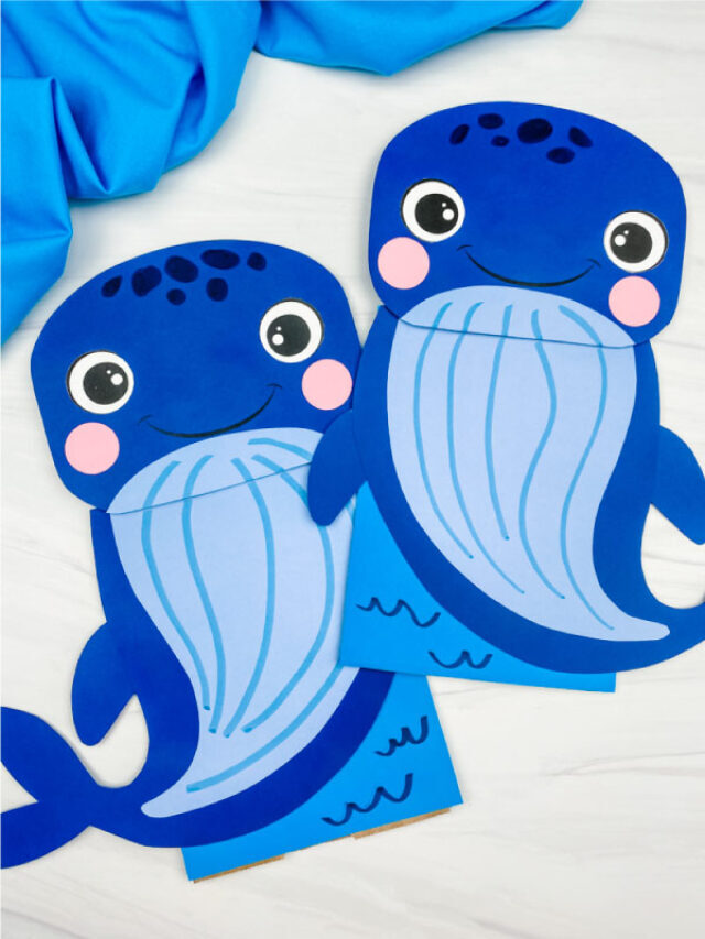 Humpback Whale Puppet Craft For Kids [Free Template] Story