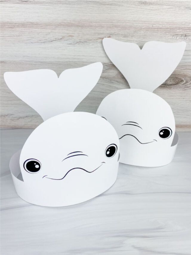 Beluga Whale Headband Craft [Free Printable] Story