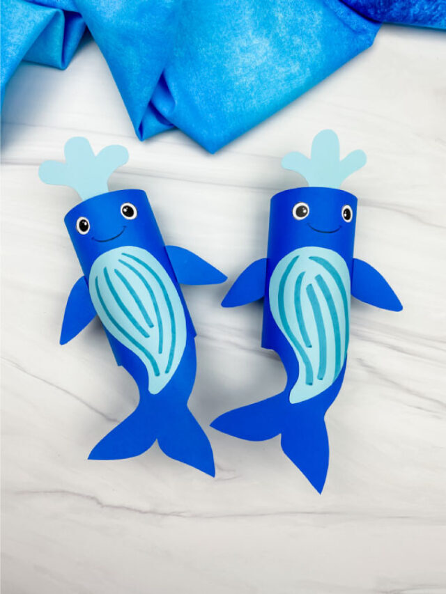 Humpback Whale Toilet Paper Roll Craft [Free Template] Story
