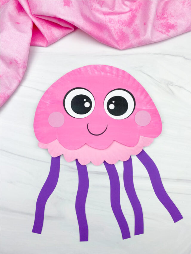Jellyfish Paper Plate Craft For Kids [Free Template] Story