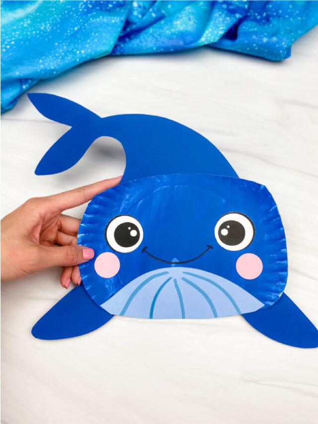 Paper Plate Humpback Whale Craft For Kids [Free Template] Story