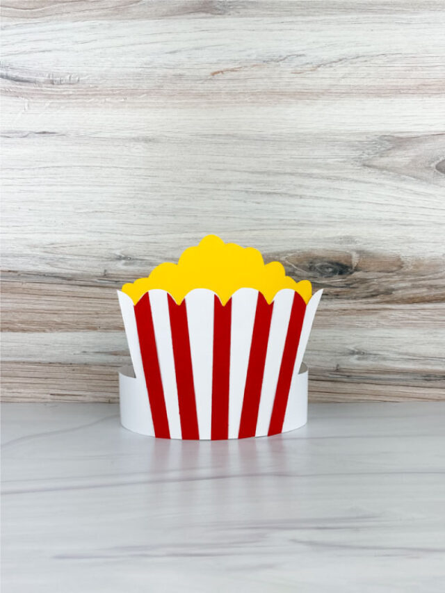 Popcorn Headband Craft For Kids [Free Template] Story