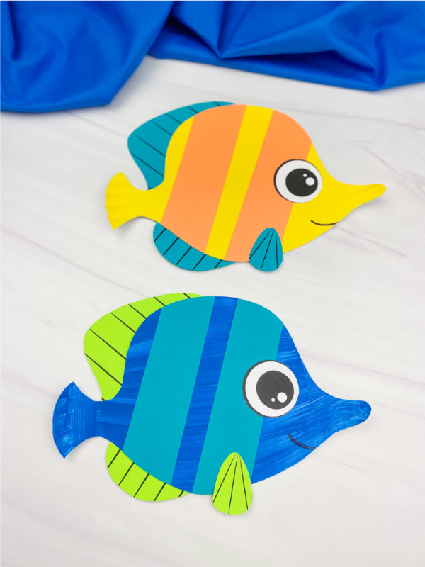2 paper plate fish crafts