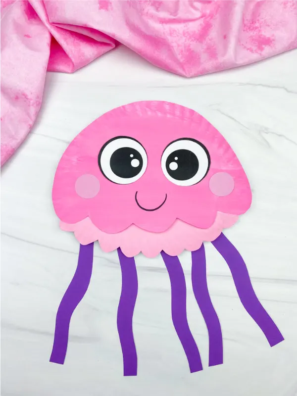 pink paper plate jellyfish