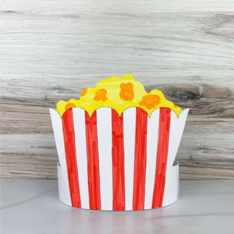 color in popcorn headband craft