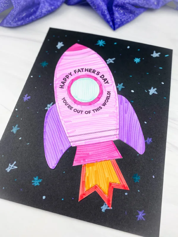 rocket father's day card