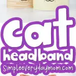 cat headband craft craft image collage with the words cat headband in the middle