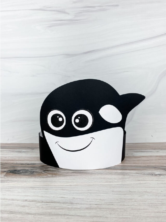 Killer Whale Headband Craft For Kids [Free Template] Story