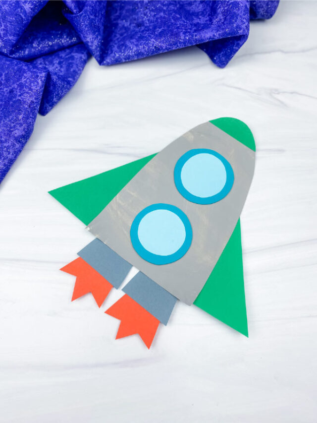 Rocket Paper Plate Craft For Kids [Free Template] Story