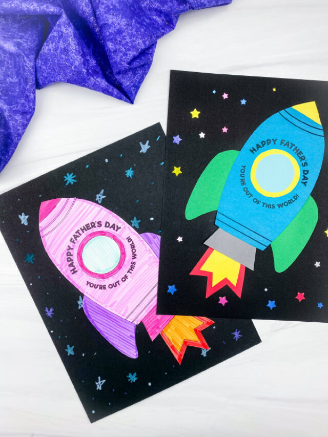 Rocket Father’s Day Card Craft [Free Template] Story